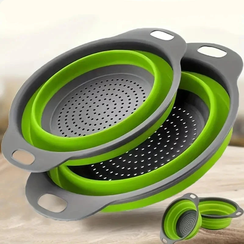 Space-Saving Collapsible Silicone Colander