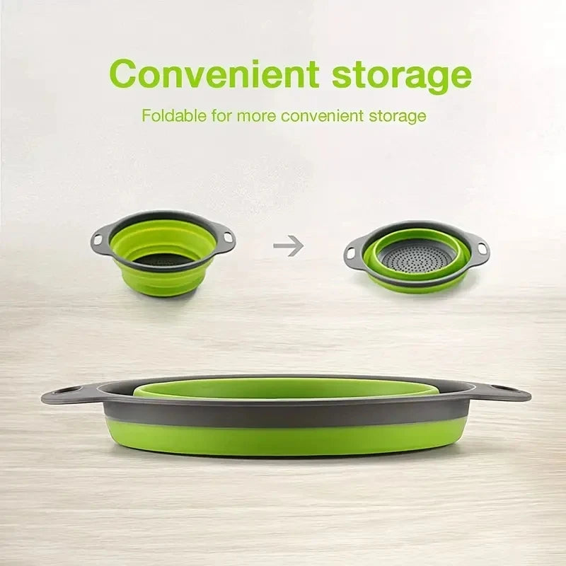 Space-Saving Collapsible Silicone Colander