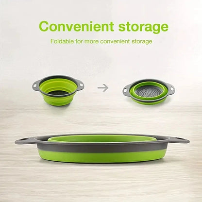 Space-Saving Collapsible Silicone Colander