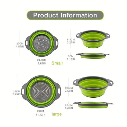 Space-Saving Collapsible Silicone Colander